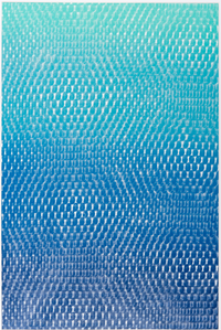 WV9505, FA, 1er-Rhythmus, Monoprint, t&uuml;rkis, blau, 1994, Siebdruck auf Papier, 88,5 x 62,5 cm