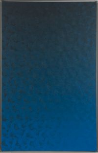 WV3015, HTA, 0-90&deg;, blau, grau, violett, 1989, Öl auf Leinwand, 147 x 93 cm